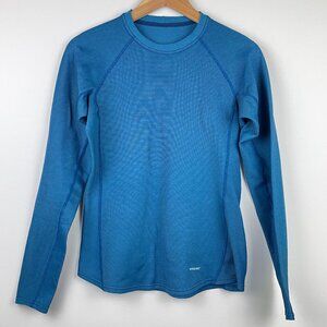 Patagonia Women’s Midweight Crewneck Long Sleeve Baselayer Top Shirt Medium Blue